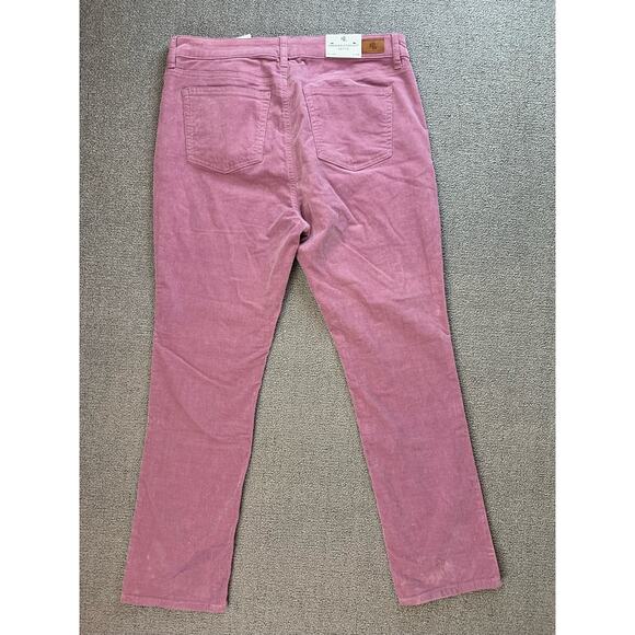 NWT Lauren Ralph Lauren Corduroy Pants Premier Straight Purple Size 12 Petite - Picture 2 of 9